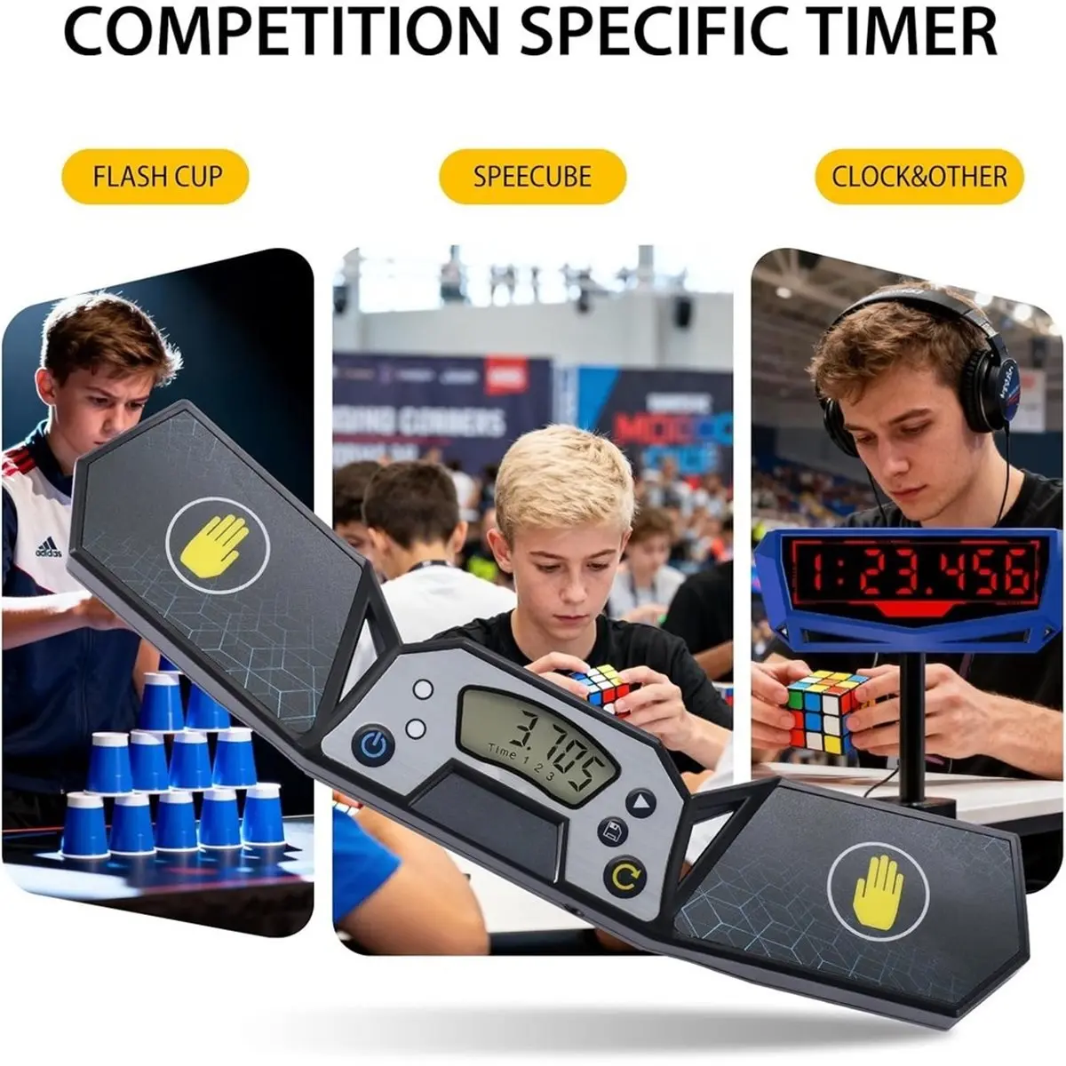 2026 New Tool Professional Speed Cube Timer,Touch Control Timer with Display, Cube Race Stack Competition A Great Gifts