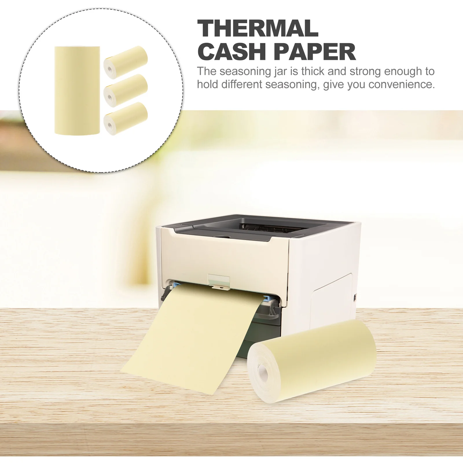 4 لفات من ورق النقود الحراري، لفة ورق طباعة متعددة الأغراض، طباعة ناعمة وواضحة لاستلام مكتب متجر المستشفى