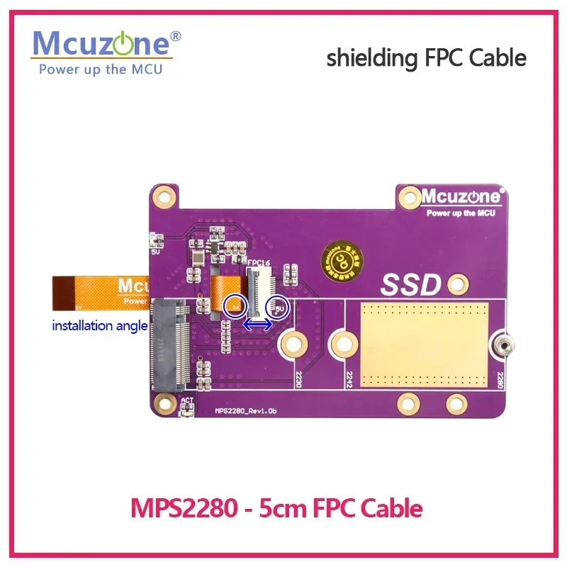 Raspberry Pi 5 abgeschirmtes FPC-Kabel, 5 cm, 1/5/10/50/100 Stück, 16-polig, 0,5 mm Rastermaß, Abschirmung, PCle 90R, Differentialpaar-Impedanzsteuerung
