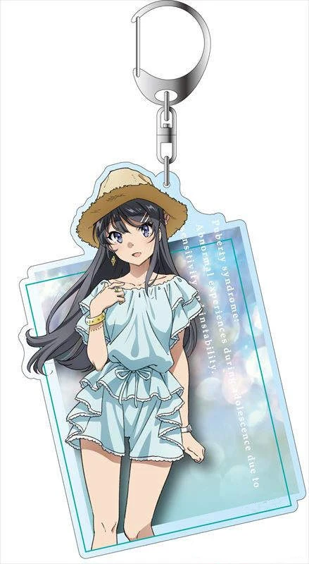 Loen Anime Peripheral Store Rascal Does Not Dream of Bunny Girl Rio Shoko Mai Date Ver Acrylic Keychain Pendant Gifts About 6cm