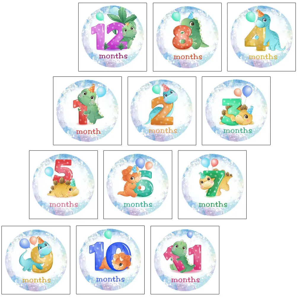

Набор из 12 наклеек для ежемесячных фото новорожденных, реквизит для фотосессий, стикеры для скрапбукинга, бумажные наклейки для отслеживания роста младенца
