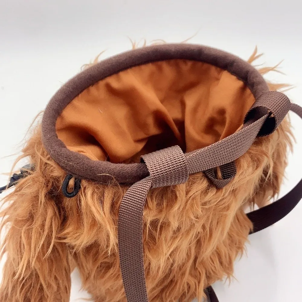 Cute Sloth/Shark Magnesium Powder Bag Flannel Climbing Gear Rock Climbing Bag Stuffed Animal Gym Sports Bag Rock Climbing