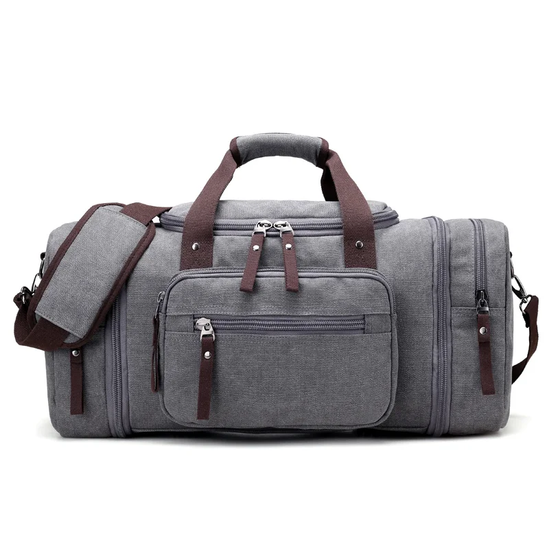 

Canvas Men Large Capacity Travel Bags Handbags Vintage Shoulder Luggage Big Duffle Bag