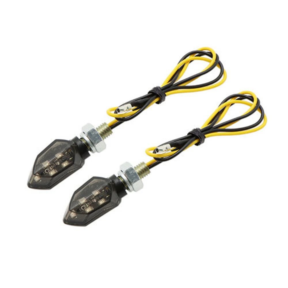 Clignotant LED universel pour moto, 2 pièces, Mini clignotant ambre, lampe Super lumineuse