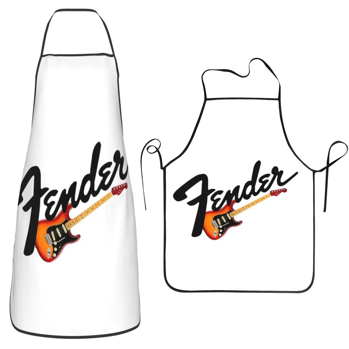 

Классические фартуки Fender Strat для шеф-повара, приготовления пищи, выпечки, столер, водонепроницаемый нагрудник, кухонный сарафан для чистки для женщин и мужчин, садоводства