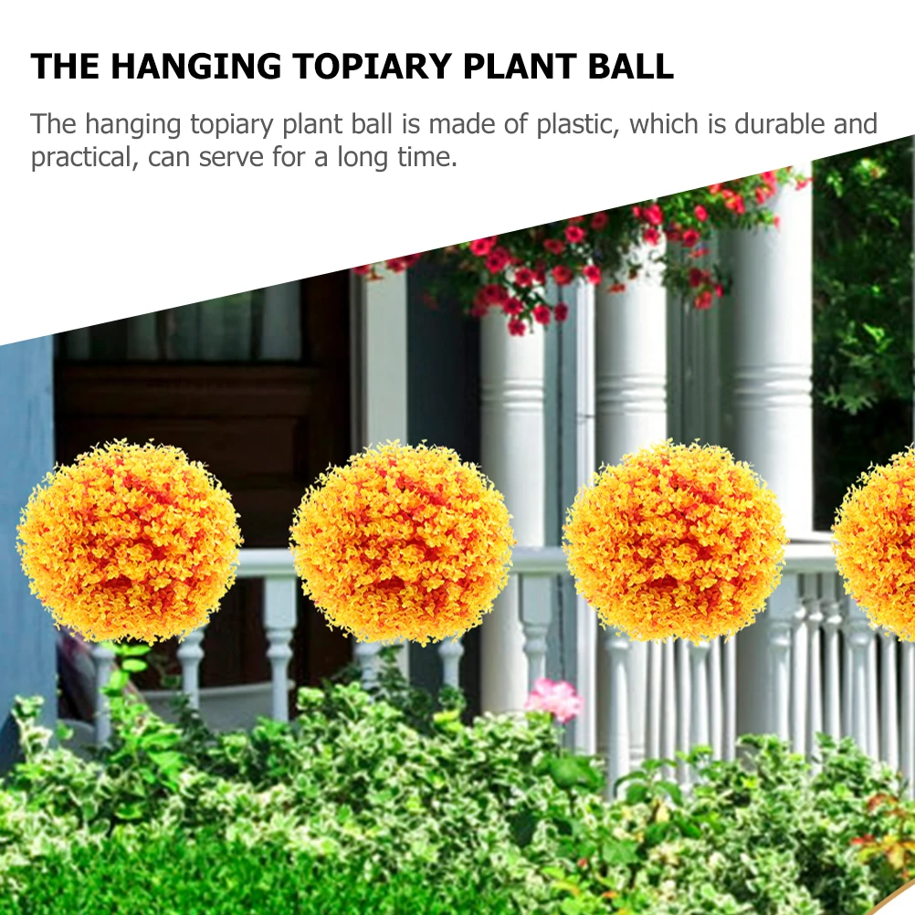 

Artificial Topiary Ball Green Simulation Plant Balls Hanging Decor For Home Wedding Ceiling Adornment Fake Grass Pendants