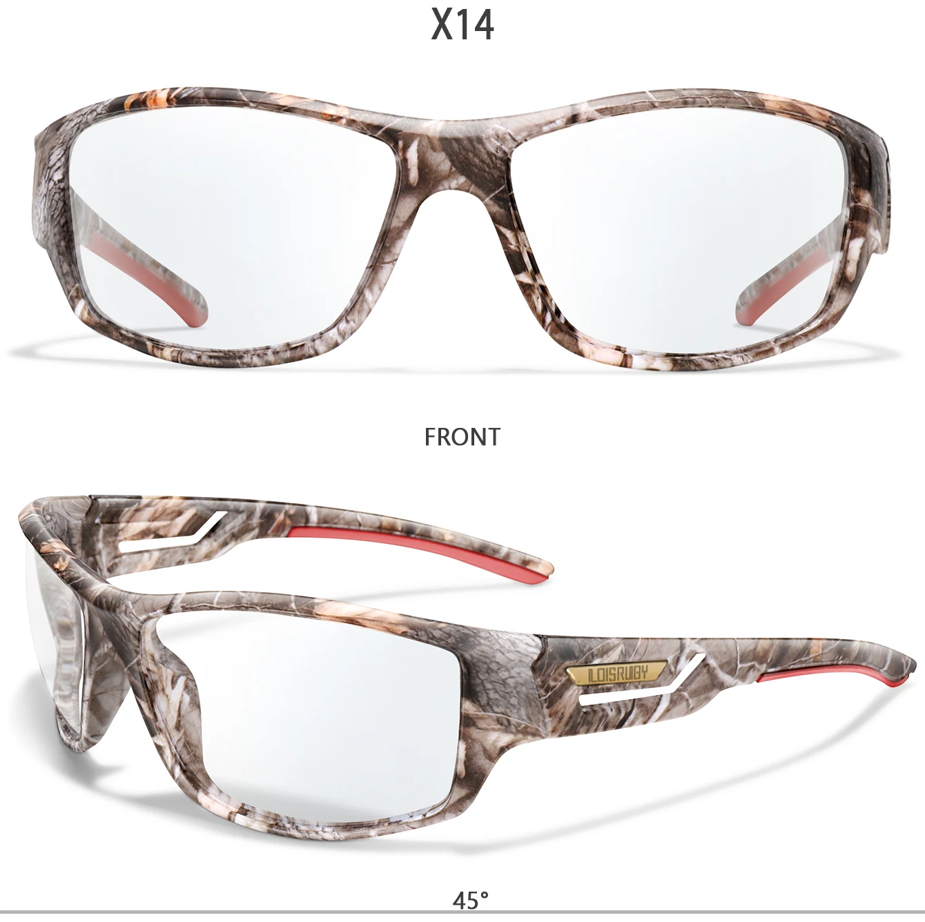 Photochrome Sonnenbrille für Herren, Camo-Militärstil, Festival-Geschenke, Angeln, Radfahren, Reiten, Laufen, Angeln und Fahren – Detail 5