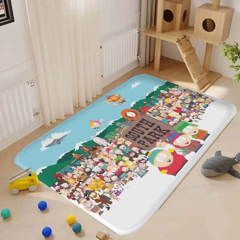 S-South Park لطيف الكرتون حمام حصيرة غرفة الاطفال غرفة نوم الديكور شرفة المضادة للانزلاق ممسحة غرفة المعيشة Alfombra #5