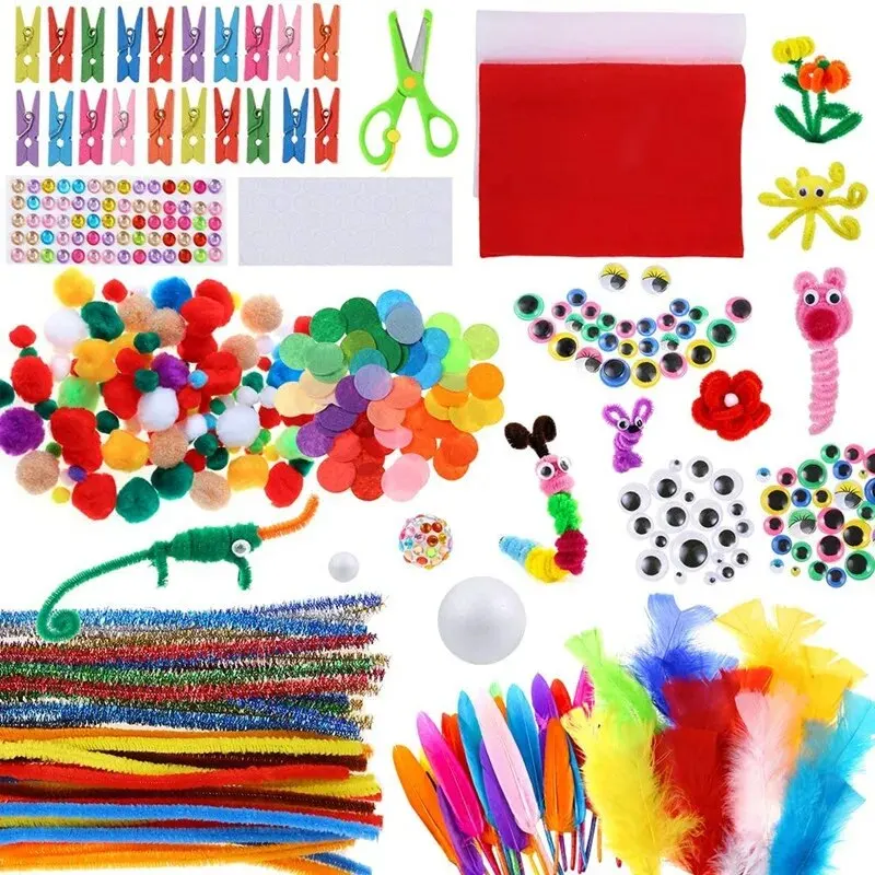 Arts and Crafts Supplies for Kids DIY Crafting School Kindergarten Homeschool Supplies Arts Set Toys for Children