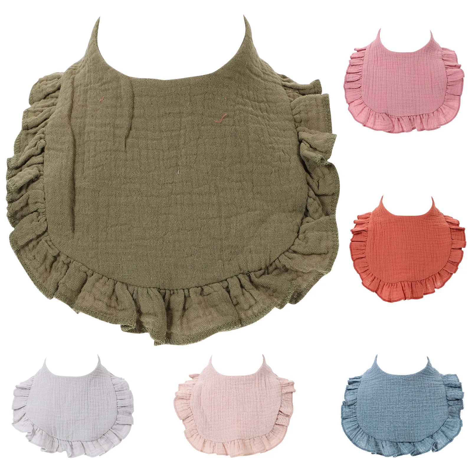 

6Pcs Baby Drool Bibs Soft Cotton Infant Bandana Bibs Set Feeding Burp Cloths Super Absorbent Breathable Baby Bib Newborn Toddler