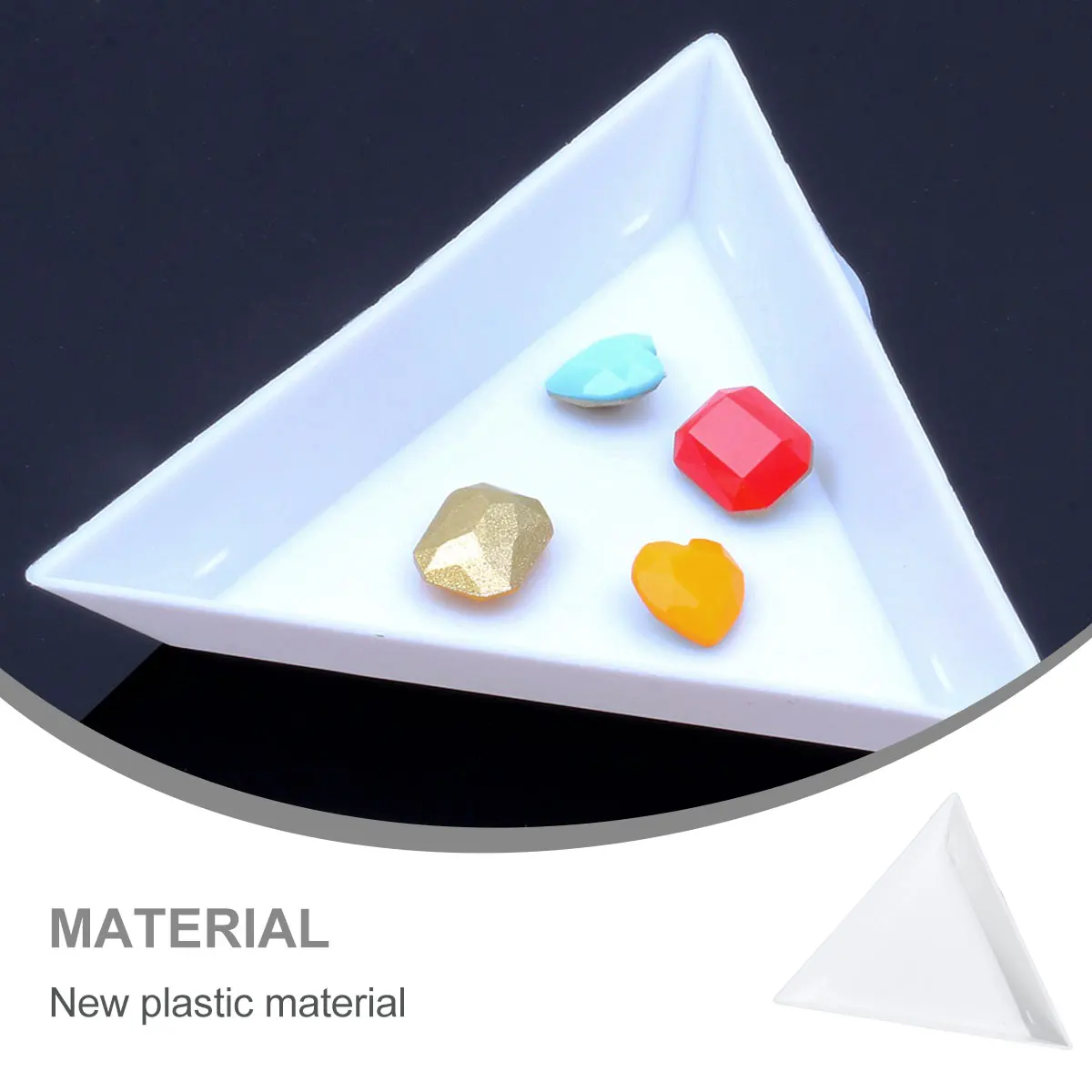 

20 Pcs Plastic Jewelry Tray DIY Tools Bead Beading Plate for Making Triangle Crystal Organization Sorting Lightweight Trays