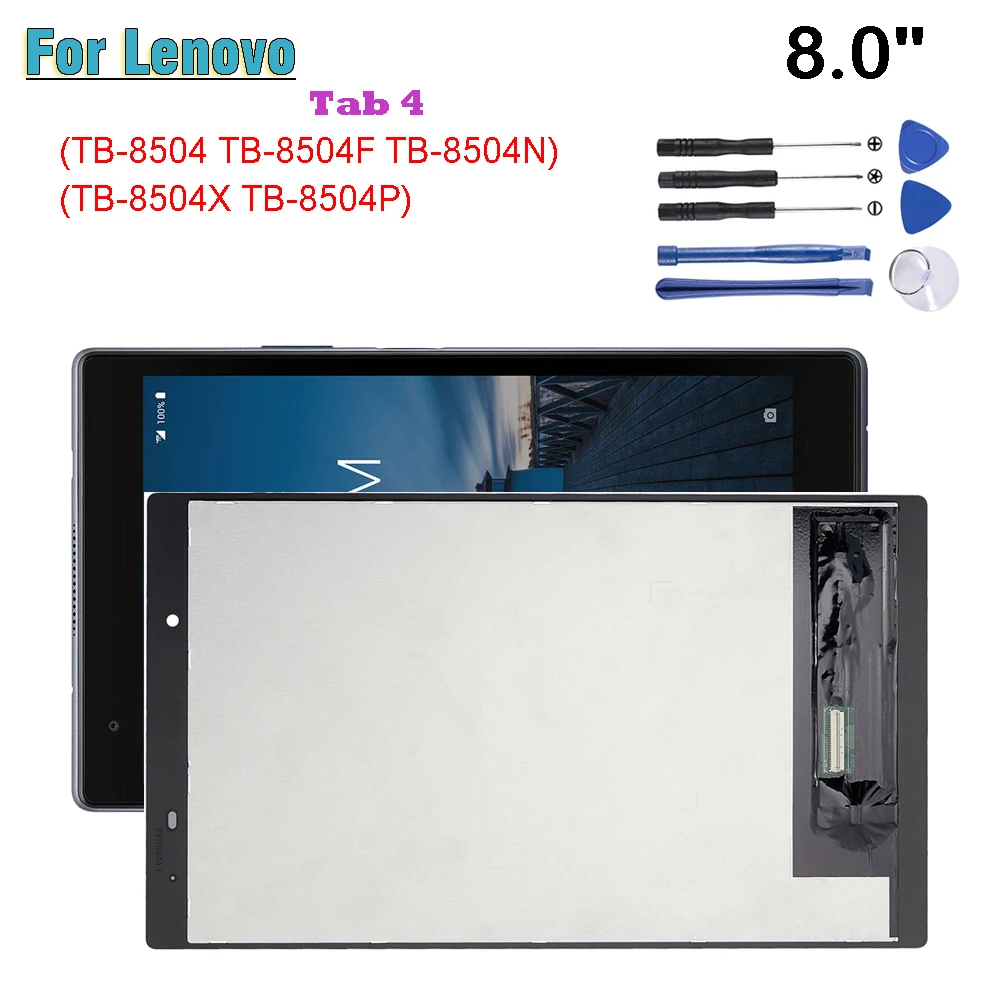 

8" AAA+ For Lenovo Tab 4 Tab4 TB-8504 TB-8504F TB-8504N TB-8504X TB-8504P LCD Display Touch Screen Digitizer Glass Assembly