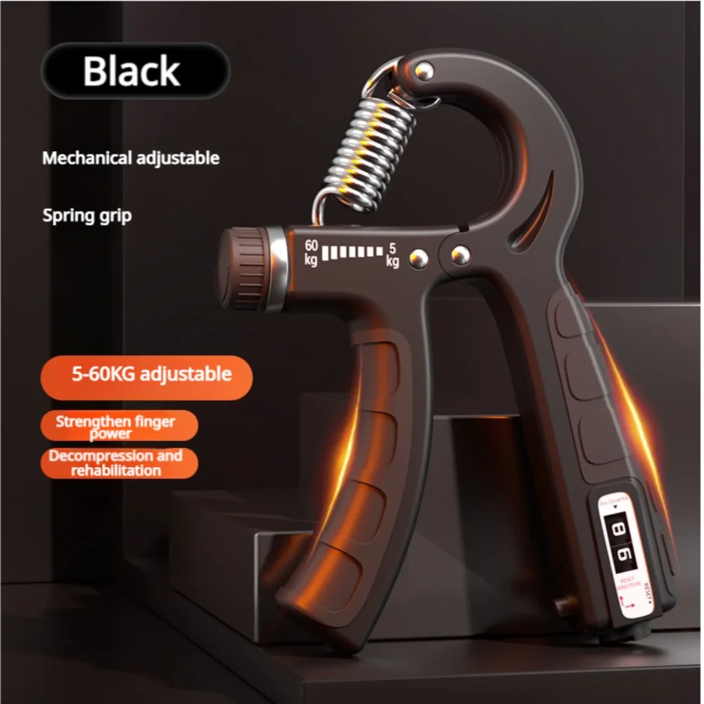 5-60 كجم قبضة قوة المدرب اليد ضغط الساعد قوة المدرب قابل للتعديل المقاومة قبضة اليد قوة المدرب استعادة العضلات