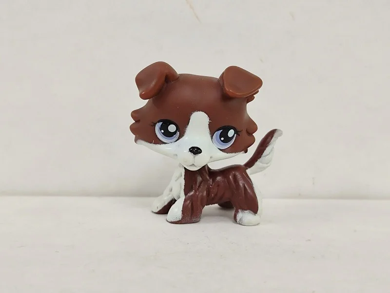 LPS Toys Rare Pet Shop Brown Collie Dog Blue Eyes Figure Toy