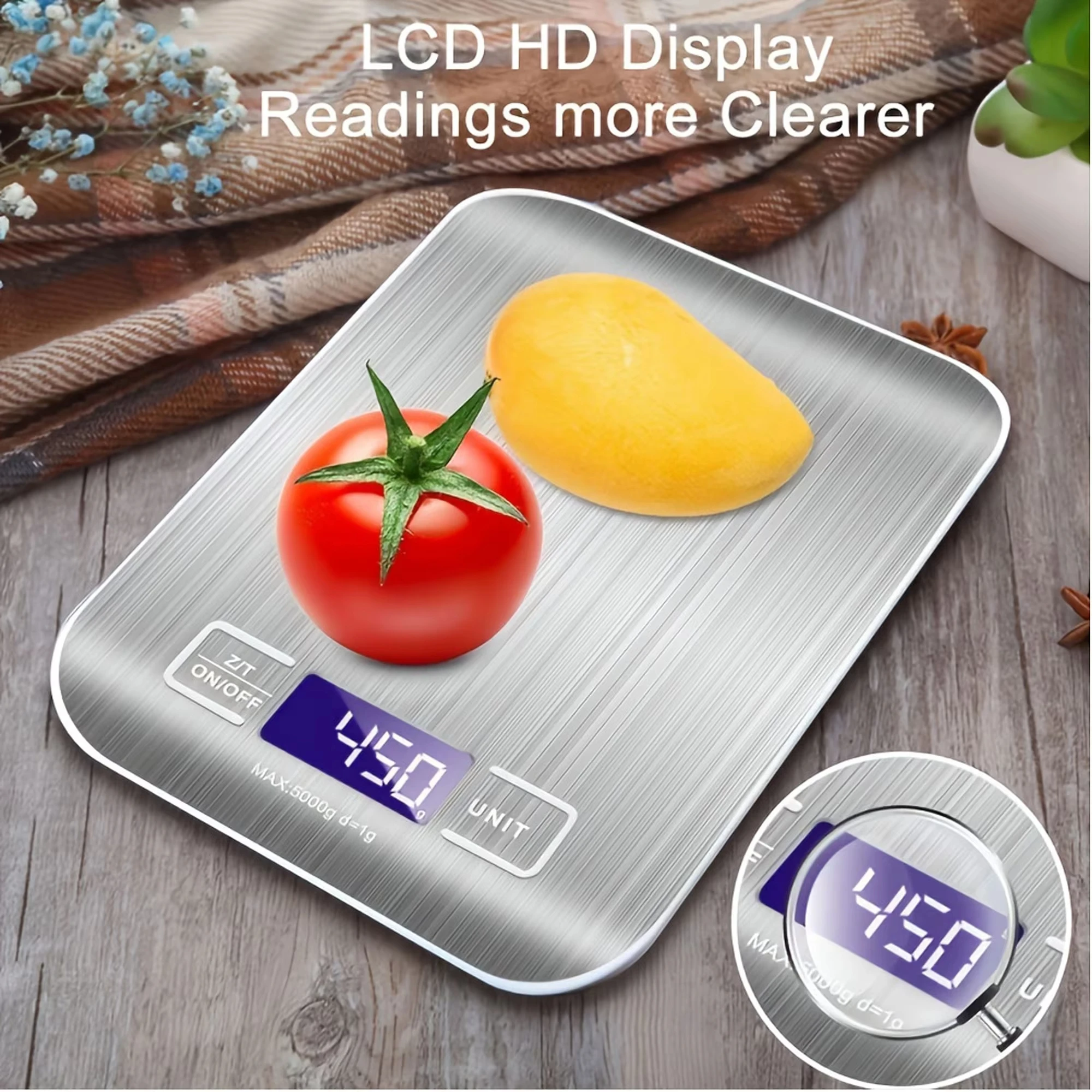 1PC battery stainless steel electronic scale 5kg household food scale baking gram scale Kitchen scales - AliExpress 1420