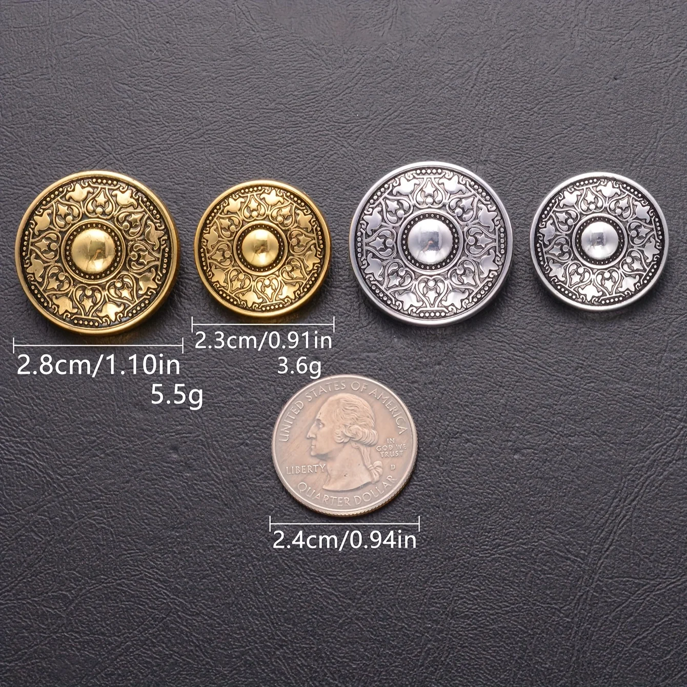 10/20pcs Vintage Totem Pattern Round Metal Buttons For Uniform Sweater Coat Decorative Buttons DIY Garment Sewing Accessories