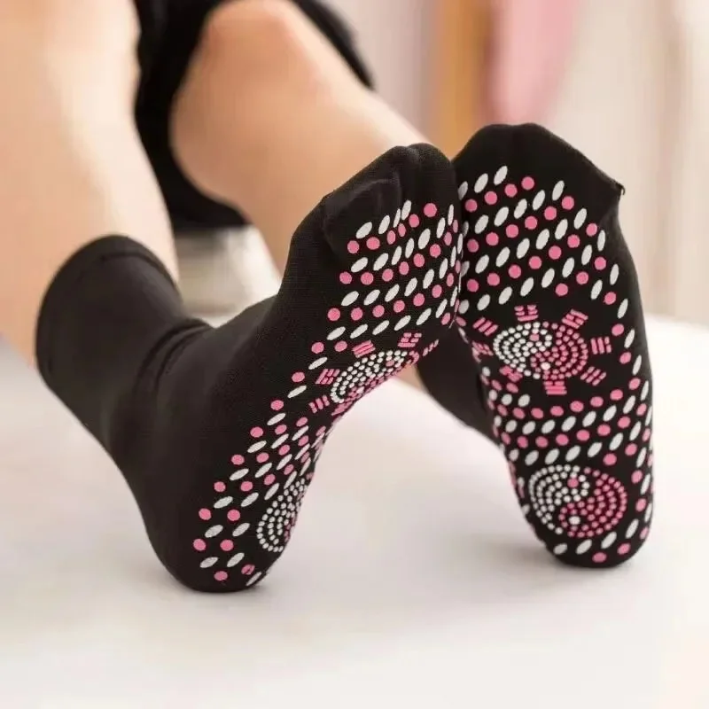 Women Self Heating Magnetic Massage Socks Comfortable Relaxing Winter Footwear For Foot Pain Relief Warm Thermal Socks For Home
