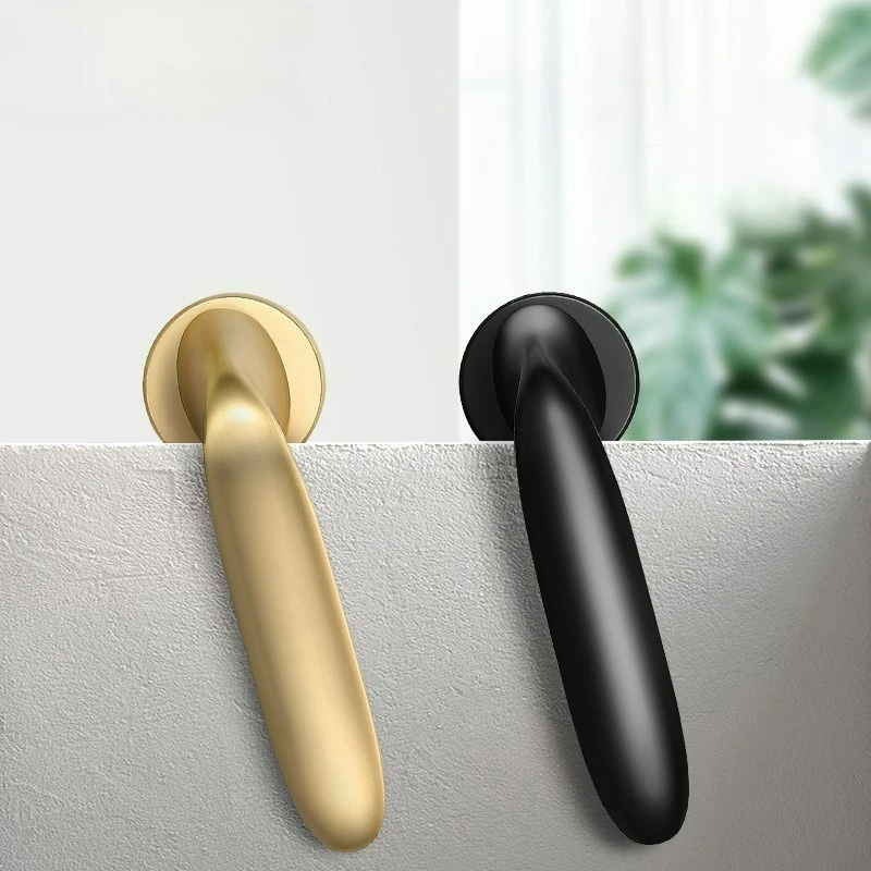 American Style Bedroom Door Lock, Gold Light Luxury Indoor Magnetic/silent Door Lock, Modern Minimalist Room Door Lock