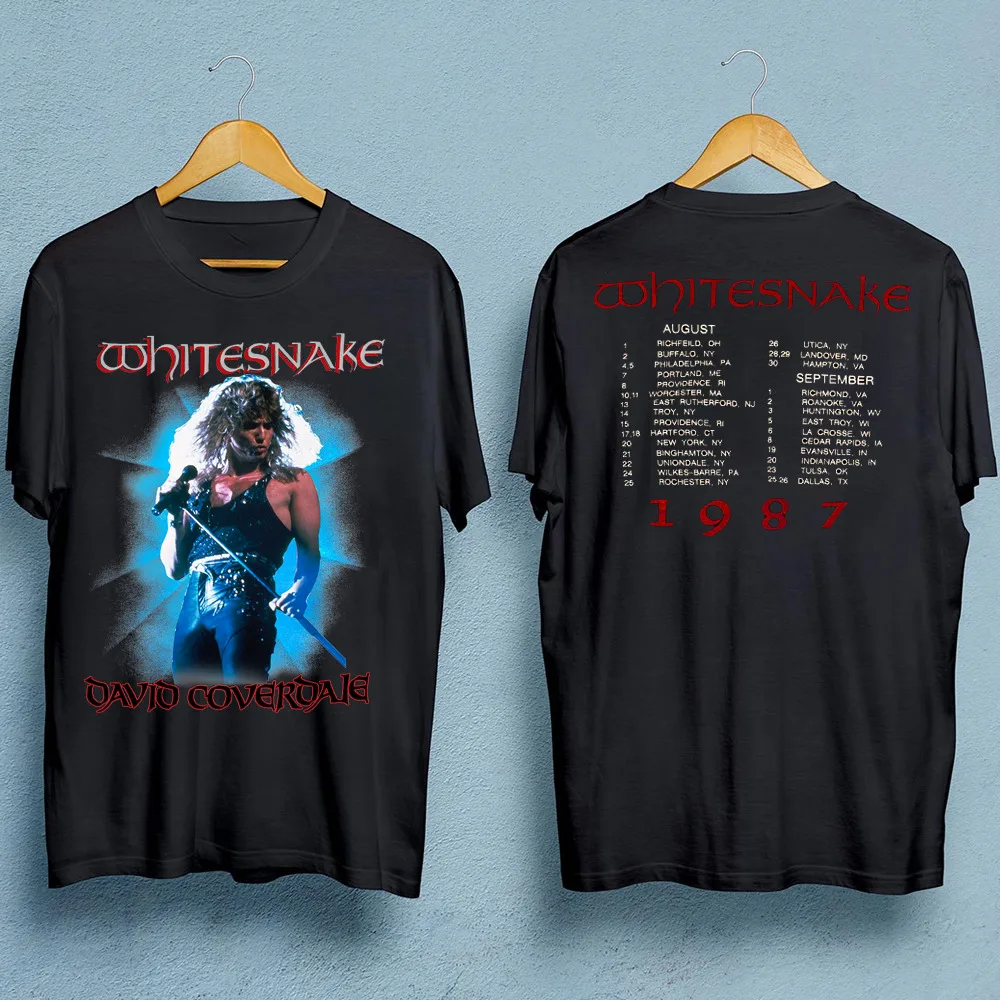 

David Coverdale Whitesnake 2 SIDES BLACK Unisex T-shirt S-5XL 2F344