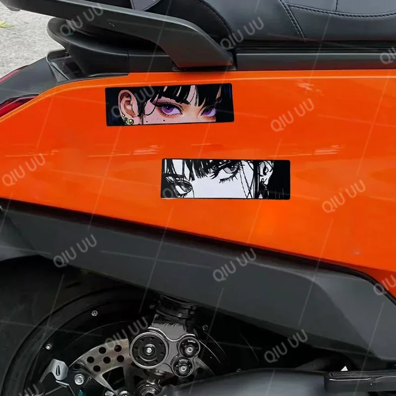 JDM Anime Eyes Sticker Waterproof Vinyl Decal Motorcycle Bike Body Cool Graphic Decorative Set
