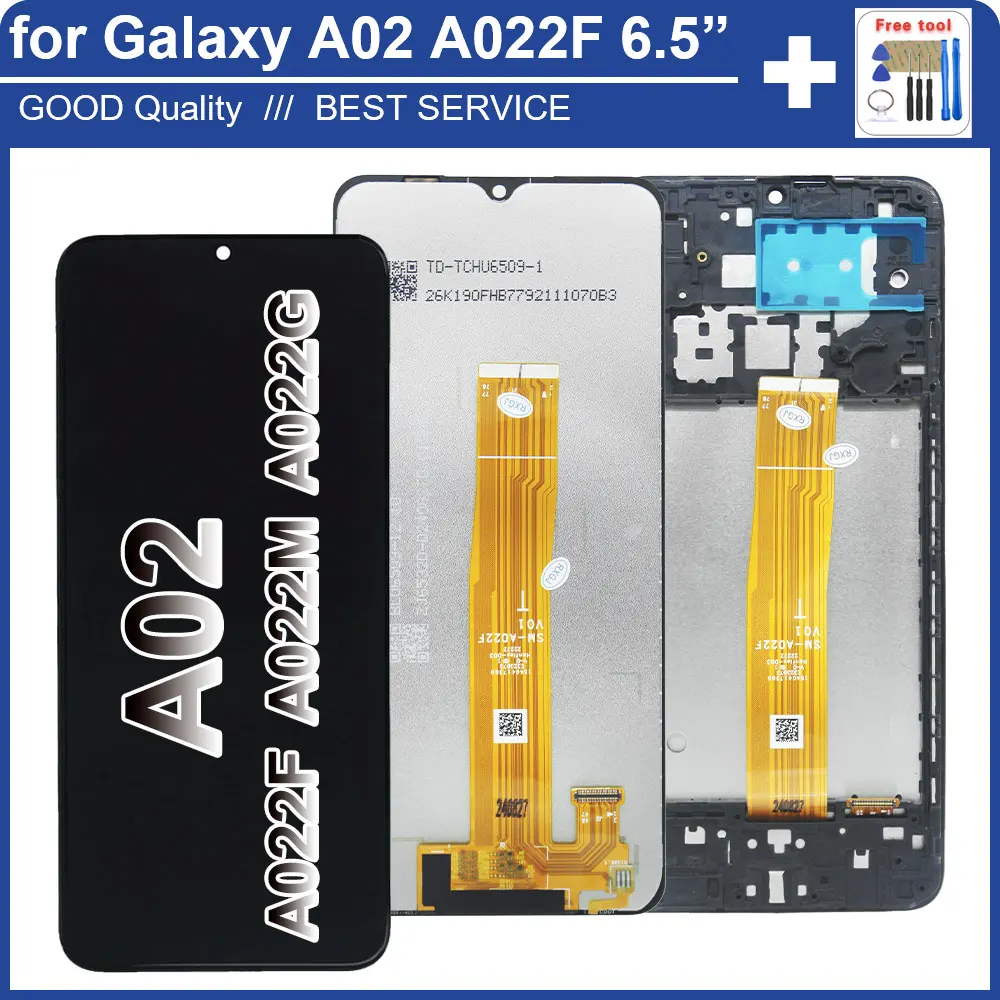 

6.5" Galaxy A02 LCD for Samsung Galaxy A02 A022 LCD With Frame Touch Screen Digitizer LCD for Samsung SM-A022F A022F/DS Display