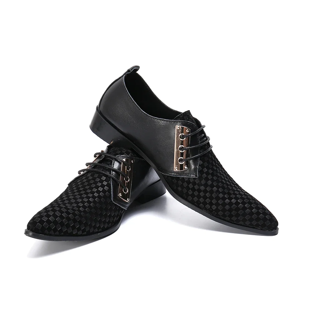 

Fashion Man Formal Shoes High Quality Personality Men Business Dress Oxford Wedding Shoes Lace Up Man Shoes