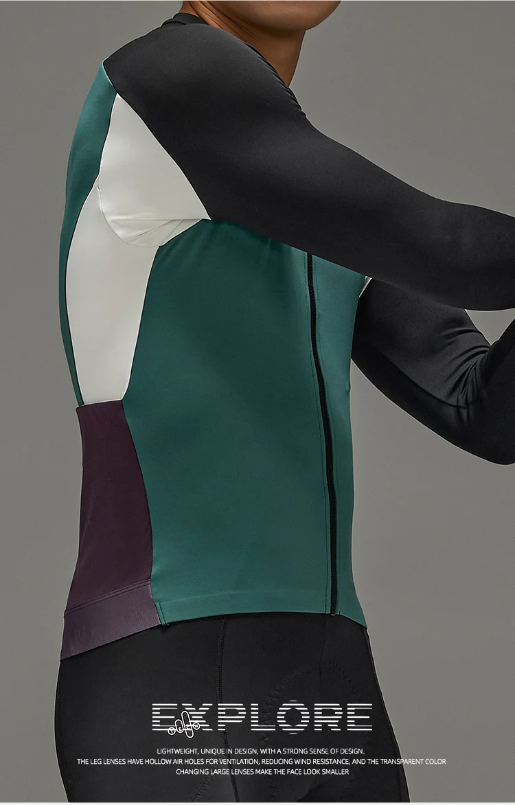 EVR Herren Winter Fleece Fahrradtrikot, Thermo-Langarm-Fahrradoberteil, winddichte, atmungsaktive Rennradjacke – Detail 23