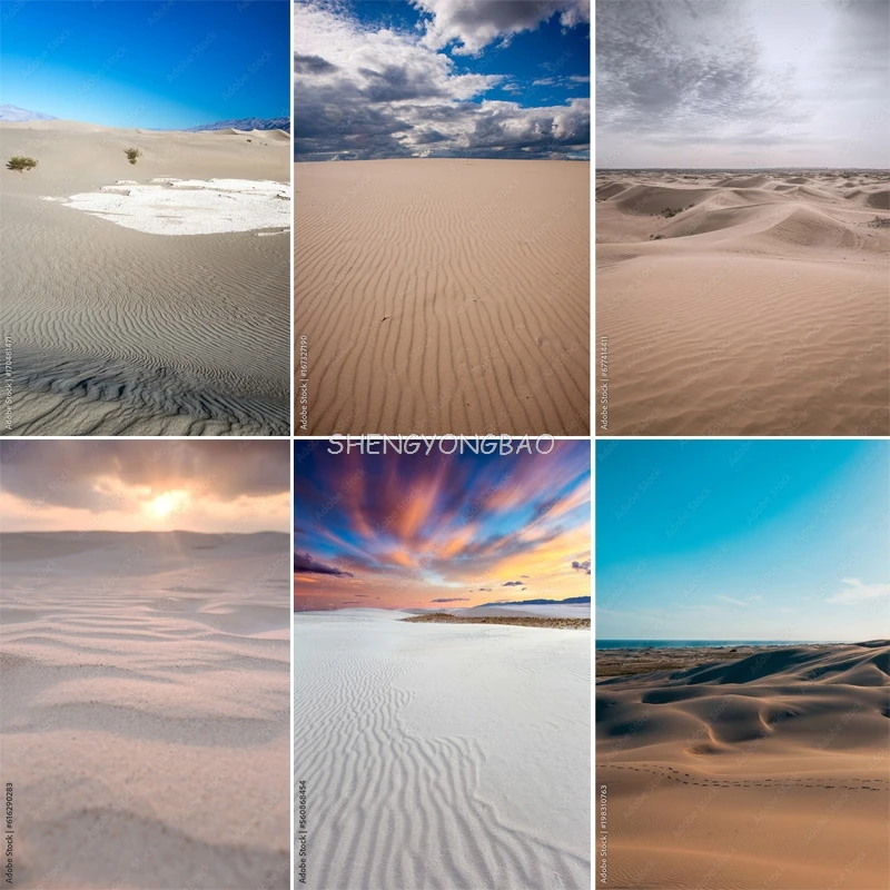

Beautiful View Desert Wind Swept Sand Photography Backdrops Dunes Sunset Natural Scenic Travel Photo Studio Background SA-01