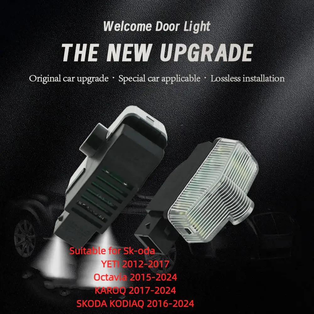 LED Car Deur Light Logo Projector Lamps Voor For Skoda Octavia A7 2015 -2022 Kodiaq 2016-2021 karoq Yeti 2012-2017 Accessories