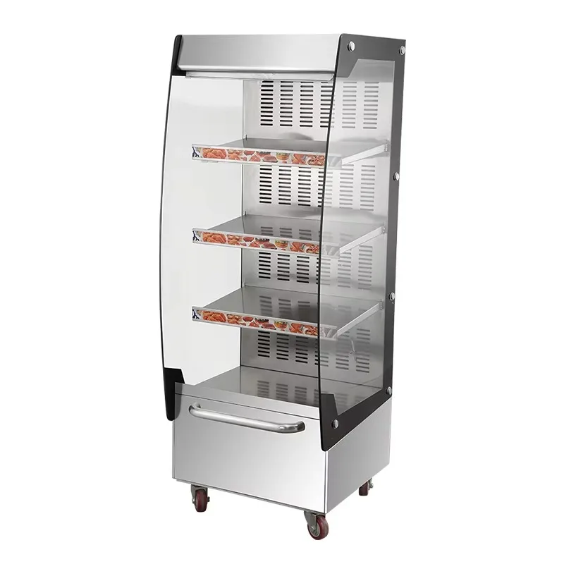 

Commercial Food Warmer Countertop Pizza Food Warmer Display Electric Food Warming Cabinet Curved Glass Warming Cabinet Showcase