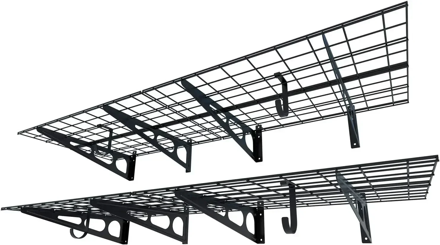 BestsellerBestsellerLowest Price 2-Pack 2x6ft Garage Shelving with Hooks 24-inch-by-72-inch Wall Shelf Garage Storage Racks Floa