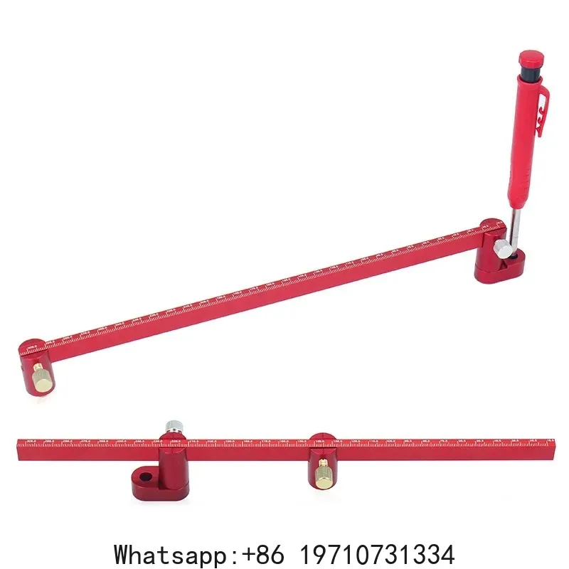 300mm Adjustable Drawing Circle Ruler,Aluminum Compass Scribe Center Finder,Woodworking Fixed-Point Circle Line Marking Gauge