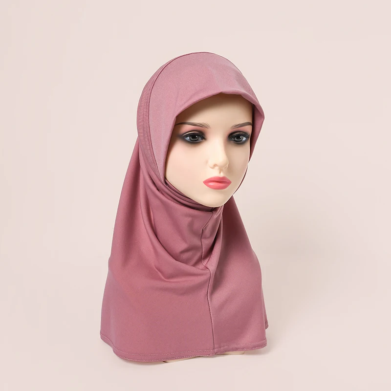 Newest Elastic Jersey Cotton Hijab Undercap Islam Headband Turban For Woman Ready To Wear Muslim Plain Inner Cap Bonnet 60*45CM