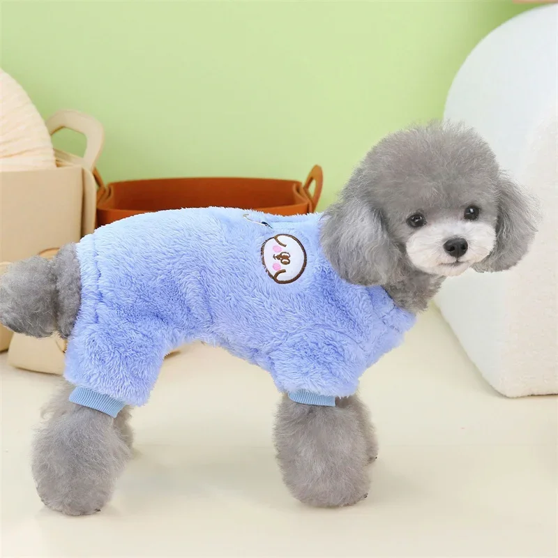 Puppy Clothes Four Leg Warm Jumpsuit Rompers Winter Small Dog Costume Yorkie Bichon Schnauzer Poodle Pomeranian Dog Clothing