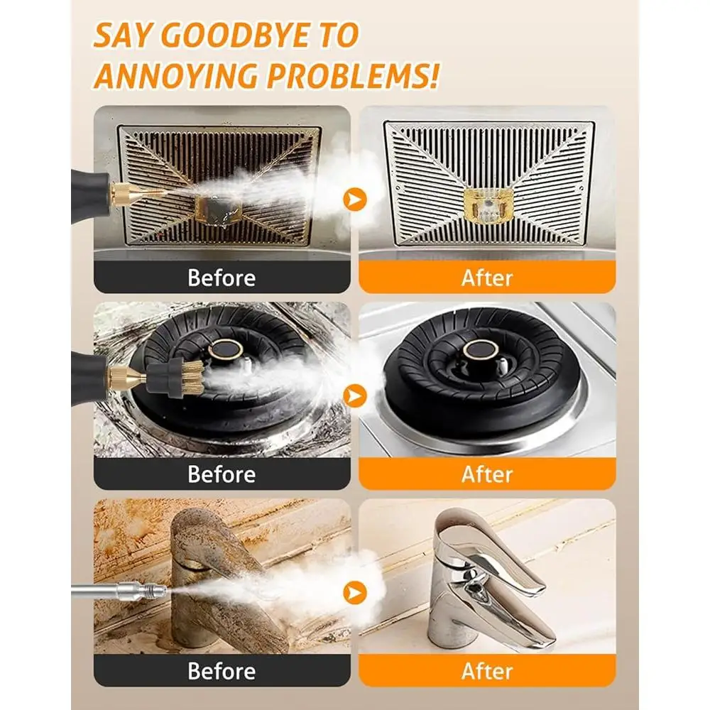 휴대용 고압 스팀 청소기 휴대용 스팀 청소 기계 1500W 조정 가능한 스팀 제어 홈 자동차 주방 욕실