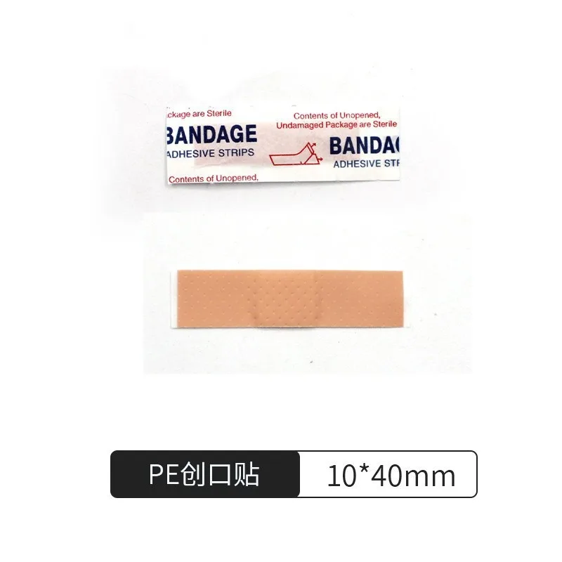 100pcs/set Mini Band Aid Finger Joint Patch PE Waterproof Medical Strips 10x40mm Small Wound Plaster Dressing Adhesive Bandages