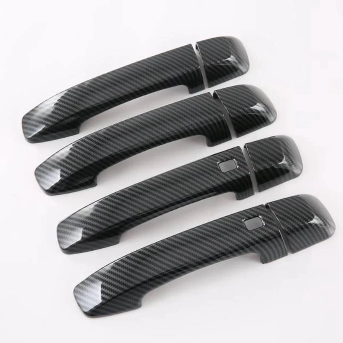 For Kia MOHAVE 2020 2021 2022 ABS Carbon Fiber Door Handle Cover Trim Decorator Sticker Exterior Accessories—L49A