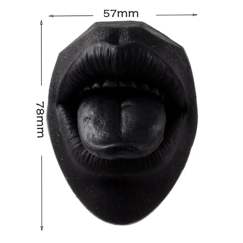 1 Pc Face Silicone Model Mouth Tongue Model Puncture Training Pose with Model Lip Nail Tongue Nail Display