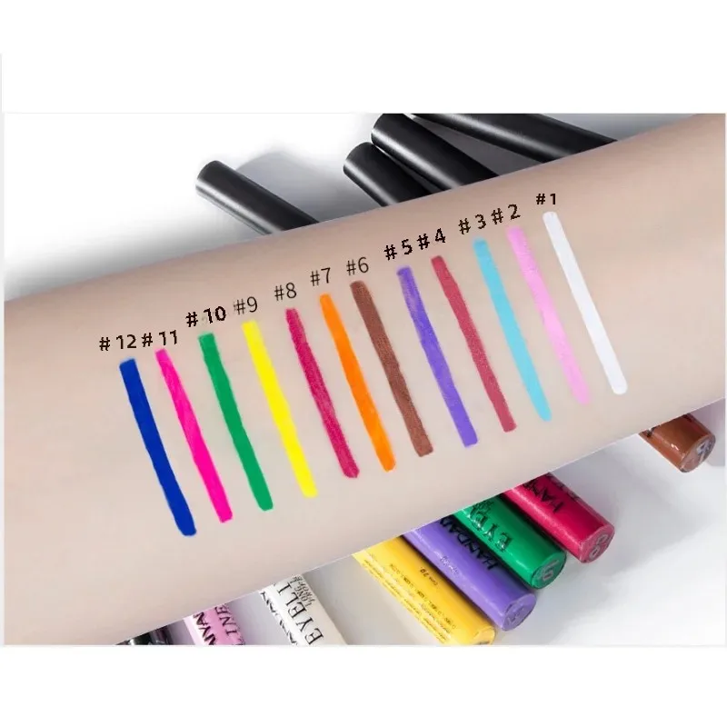 네온 UV 글로우 아이 라이너 펜 방수 매트 리퀴드 컬러 아이 라이너 펜슬 생생한 옐로우 레드 퍼플 메이크업 화장품
