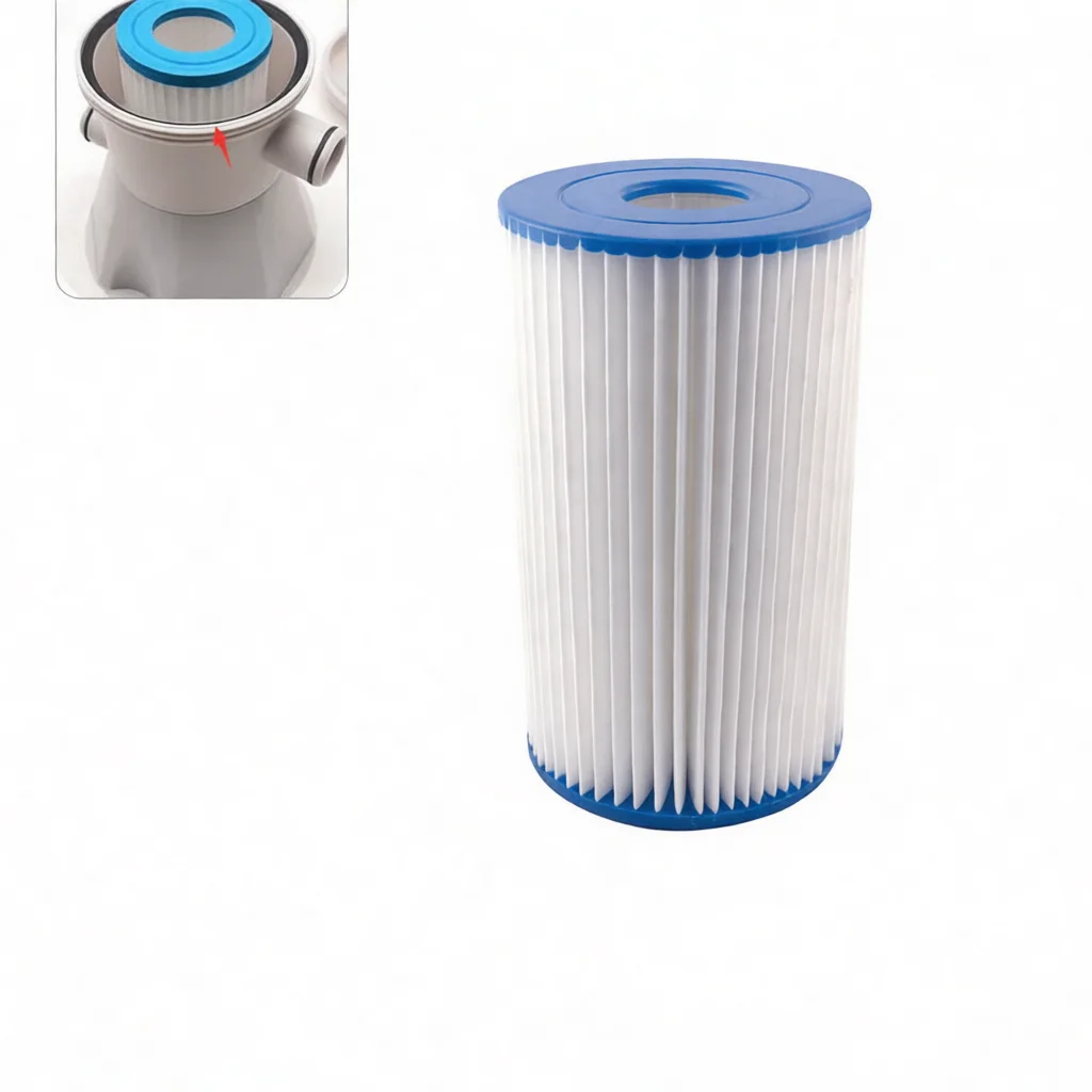 Efficient Pool Water Filter Cartridge Replaceable Cleaning Element Washable Accessory For Garden Swimming Basin Maintenance