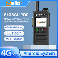 Zello poc wireless remote walkie talkie SIM card holder 4G 3G 2G Android Bluetooth walkie talkie Wifi GPS global communication