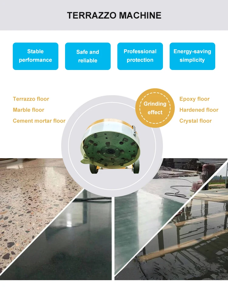 

Factory Customized 220V 380V Small Industrial Home Use Concrete Floor Grinder Terrazzo Grinding Machine