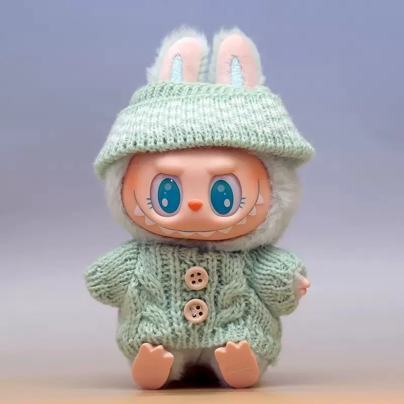 

Кукольная одежда Ropa Labubu, аксессуары для 15/17 см, Labubu V2 V1, плюшевая кукольная одежда, красочный свитер, детская игрушка, подарок для девочки