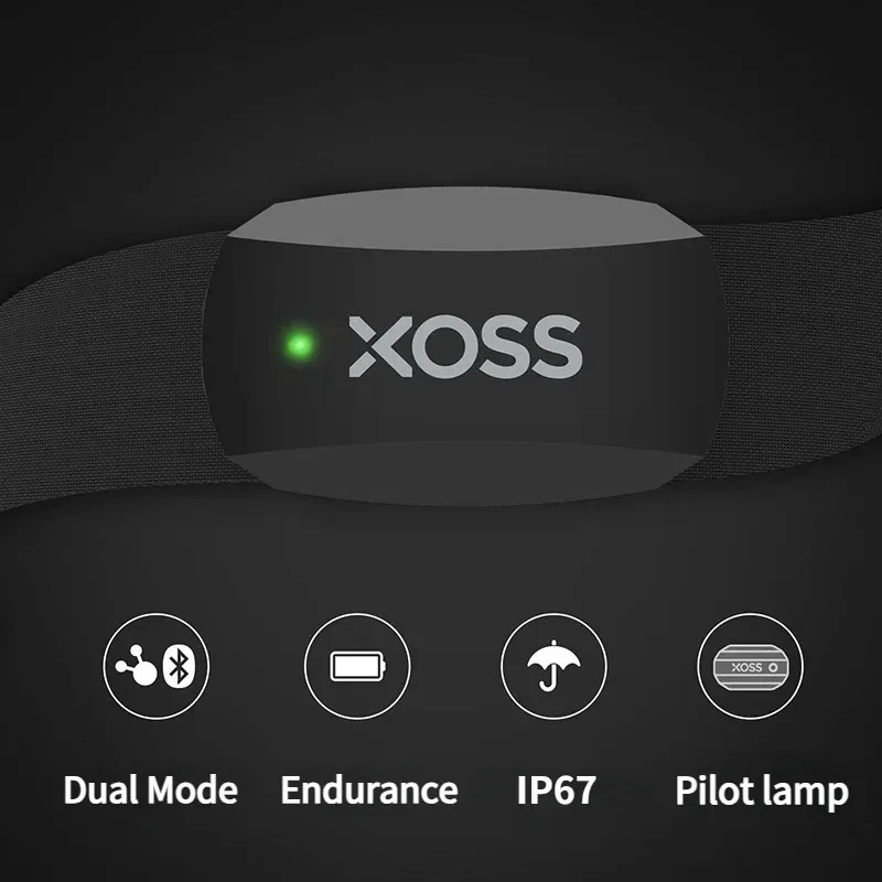 XOSS X2 Heart Rate Sensor Monitor Chest Strap Sensor Bluetooth-Compatible ANT+ Wireless For GARMIN Bryton IGS Computer