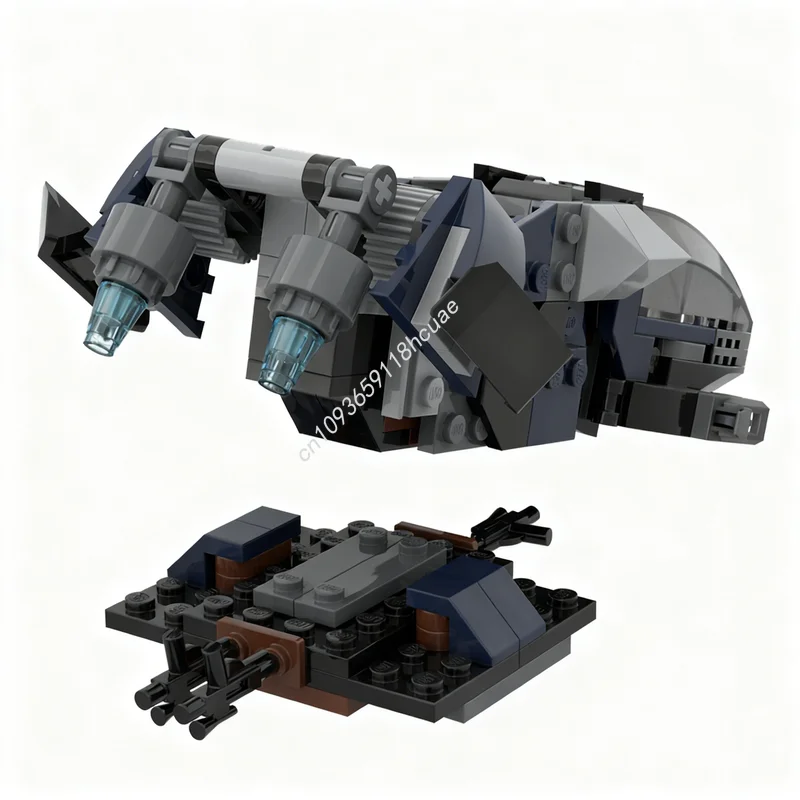 

160pcs MOC Star Battle 5 Seat Dropship MOD Model Building Blocks Architecture Assemble Creative Festival Gift Toy DIY Idea