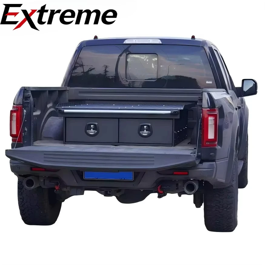 4X4 Offroad Rear Bed Drawers System Slide Out Storage Rolling Rack Cargo Slider Tray Drawer for jeep Gladiator
