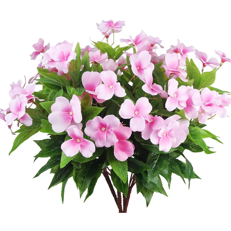 

1PC Silk Balsam Artificial Flowers Wedding Home Rooms Party Table Decor Wreath Bridal Bouquets High Quality Vases Dainty Fillers