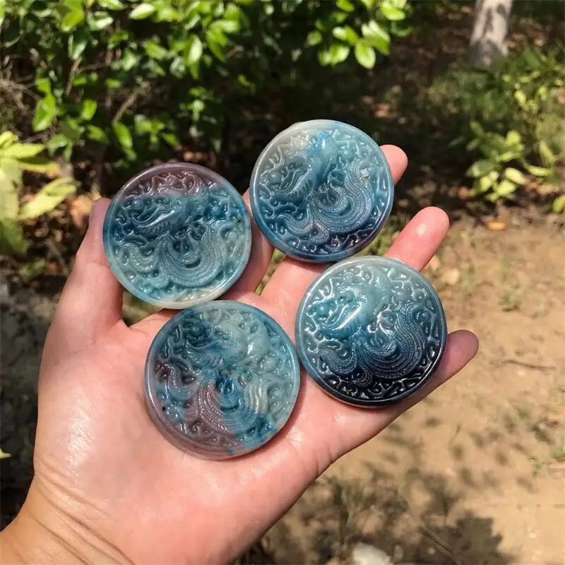 2pcs Natural Trolleite Phoenix Quartz Carving Crystal Crafts Healing Gemstone Collection Holiday Gift 1PCS