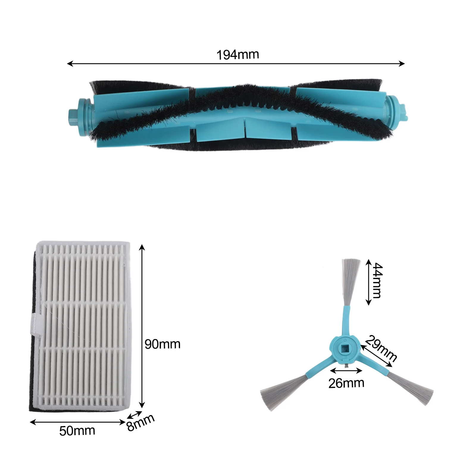 For MEDION X42 SW For MEDION X41 SW Vacuum Cleaner Part Side Brushes For Cleaning Corners Optimal Cleaning Results