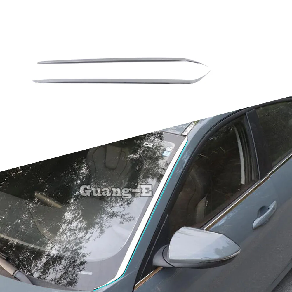 

For Hyundai Elantra Avante 2021 2022 2023 Stainless Steel Car Front Windshield Trim Glass Window Trim Auto Exterior Accessories